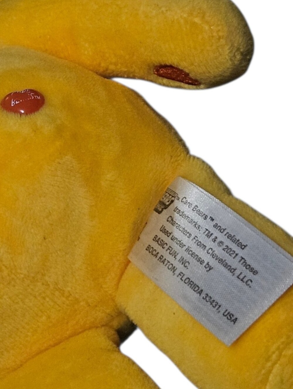 2021 Basic Fun Care Bears Yellow Funshine Plush Stuffed Animal Collectible - Picture 3 of 3